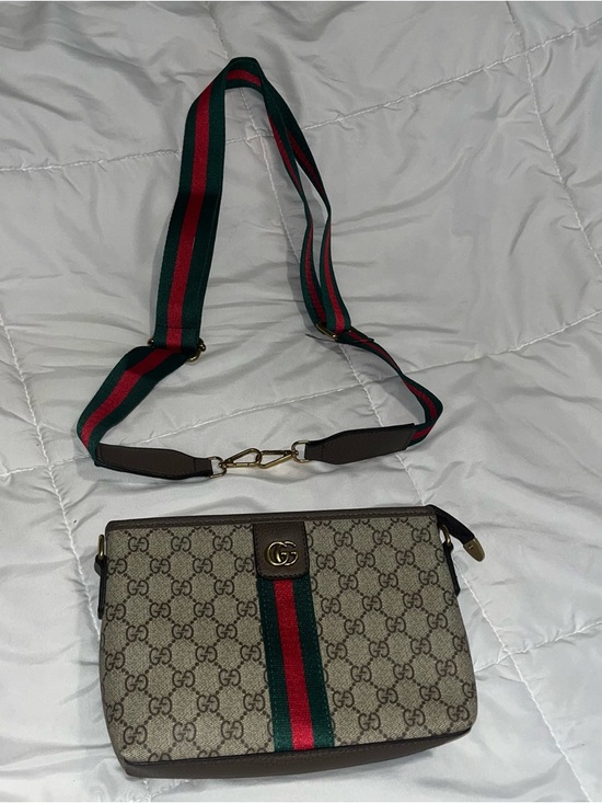 FASHION BAG Handbags - Fashion bag Supreme Canvas Wristlet with Red and Green Web